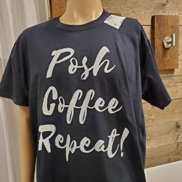 Posh Coffee Repeat Funny Posh Gildan XL - Picture 3 of 6